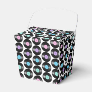 Retro-Schallplatten Farbige Musterdesign Geschenkschachtel