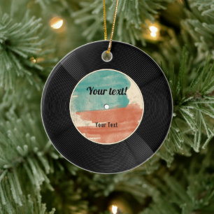 Retro-Schallplatten-Musik-Album Keramik Ornament