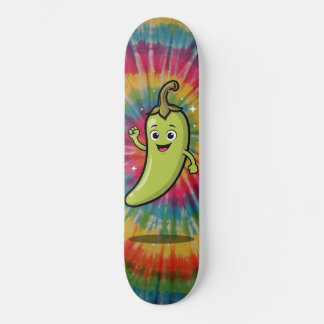 Retro Scharfe Grüne Paprika Skateboard