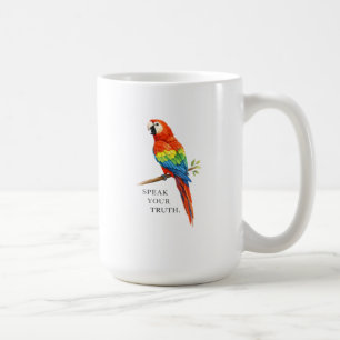 Retro Scharlachroter Ara Cottagecore Sprich Deine Kaffeetasse