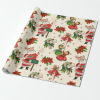Retro-Schätze Weihnachtspapier