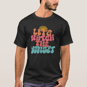 Retro schauen wir uns die schicken Sonnenuntergäng T-Shirt