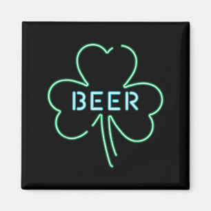 Retro-Schild 80er St. Patricks Tag Shamrock Bier Magnet