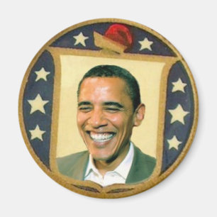 Retro Schild-Magnet Obama Magnet