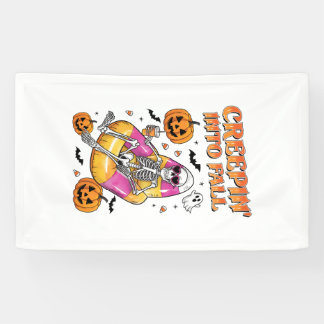 Retro Schleichen in den Herbst Halloween Banner