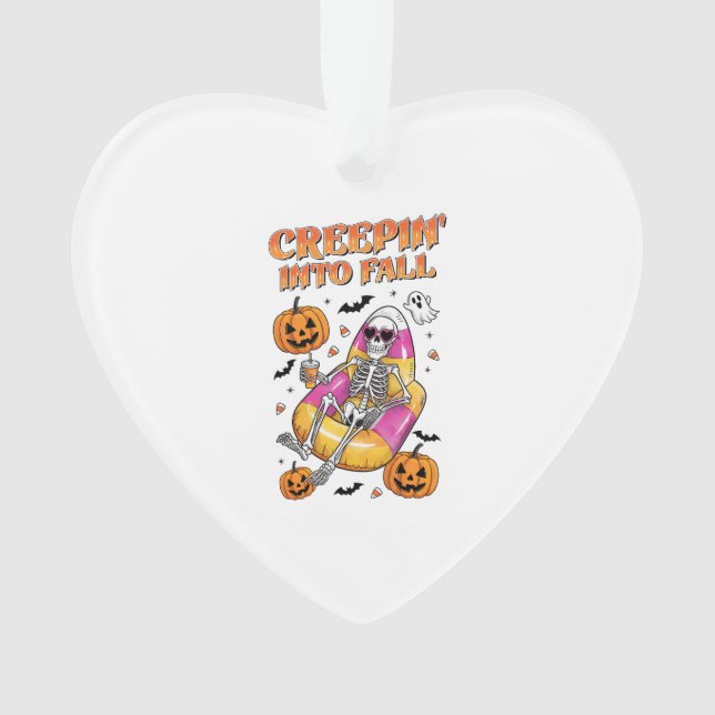 Retro Schleichen in den Herbst Halloween Ornament (Vorderseite)