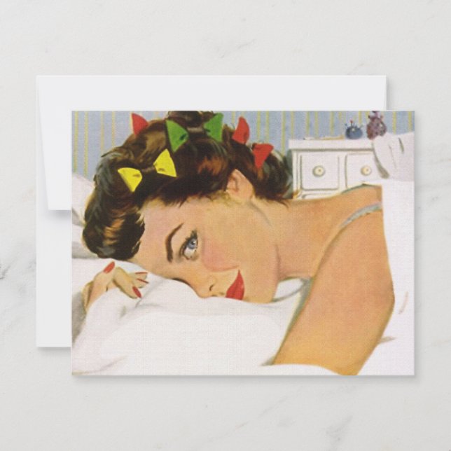 Retro SCHLUMMER Party Einladung (Vorderseite)