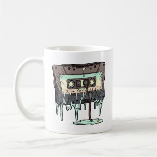 Retro schmelzendes Kassettenband Vaporwave Kaffeetasse
