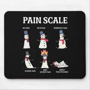 Retro-Schmerzbewertung Schneemann Trauma-Krankensc Mousepad