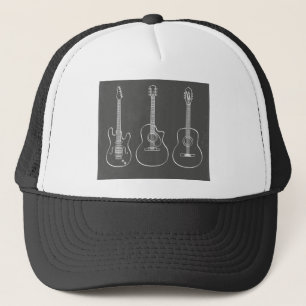 Retro Schmutzmusik des Gitarrentrios Truckerkappe