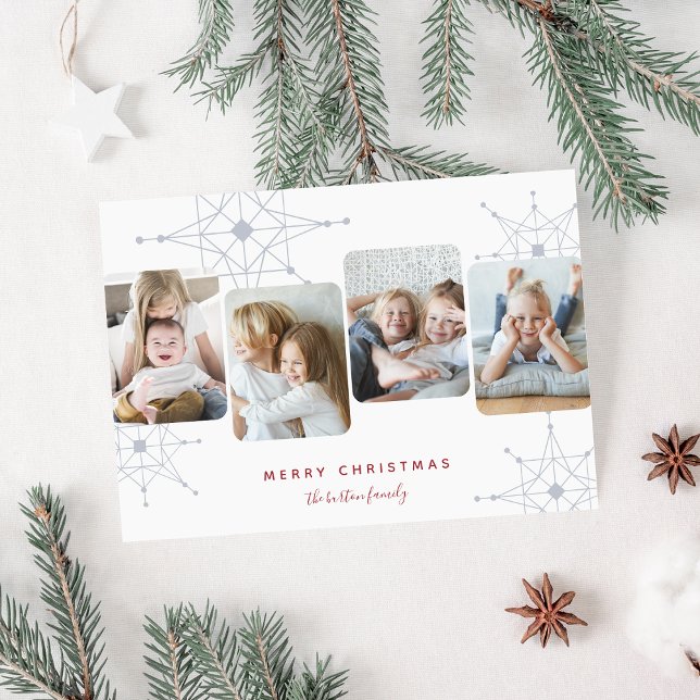 Retro-Schnee | 4 Foto Collage Frohe Weihnachten (Von Creator hochgeladen)