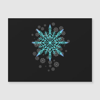 Retro-Schneeflocke für Frauen Magnetkarte