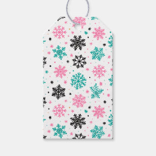 Retro-Schneeflocken Geschenkanhänger