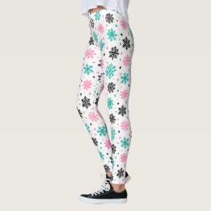 Retro-Schneeflocken Leggings