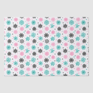 Retro-Schneeflocken Seidenpapier