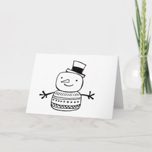 Retro-Schneemann fröhlich alles glücklich immer Feiertagskarte