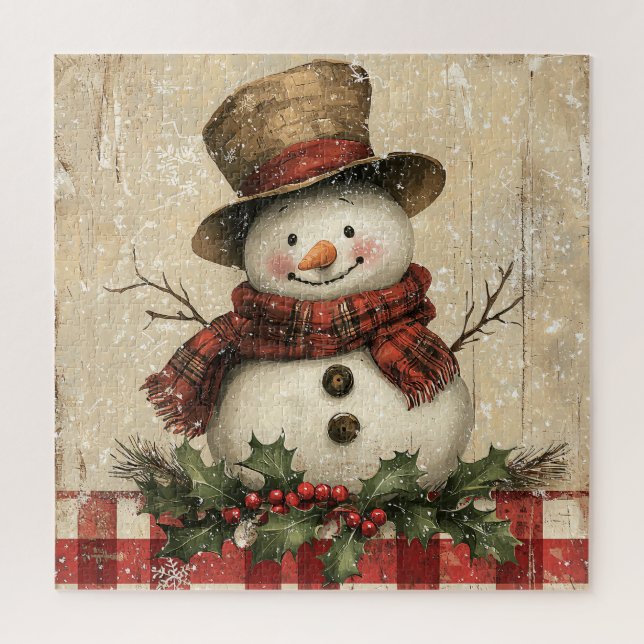 Retro-Schneemann-Puzzle Puzzle (Vertikal)