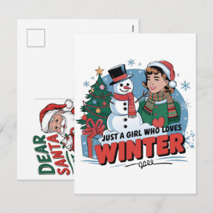 Retro Schneemann Weihnachtsuhr Holiday Geschenk Sc Feiertagspostkarte