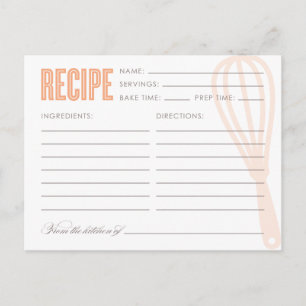 RETRO-SCHNEESENNE REZEPTKARTEN POSTKARTE