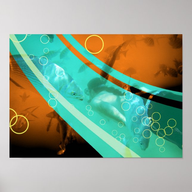 Retro-Schnorchelfotografie Poster (Vorne)