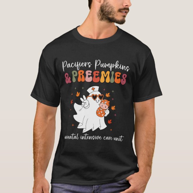 Retro Schnuller Pumpkins Preemies Erntedank Nic T-Shirt (Vorderseite)