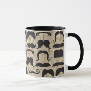Retro Schnurrbart-Schnurrbart Stache Muster Tasse