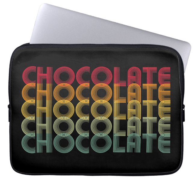 Retro-Schokoladenfarbe Laptopschutzhülle (Vorderseite)