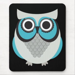 Retro schöne Eule Mousepad