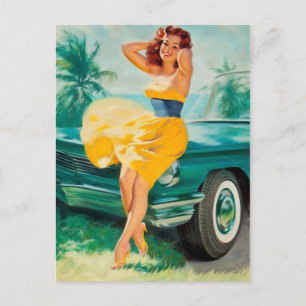 Retro-Schönheit 58 Postkarte