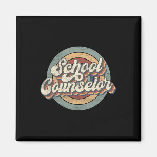 Retro School Counselor Ck to School Teacher Squad Magnet