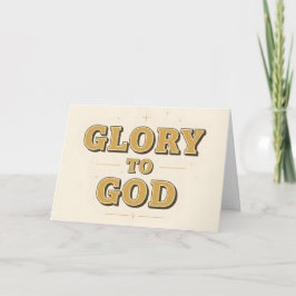 Retro-Schrift Glory to God Weihnachten