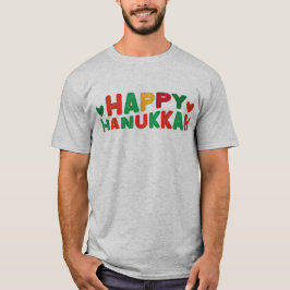 Retro-Schrift Happy Hanukkah T-Shirt
