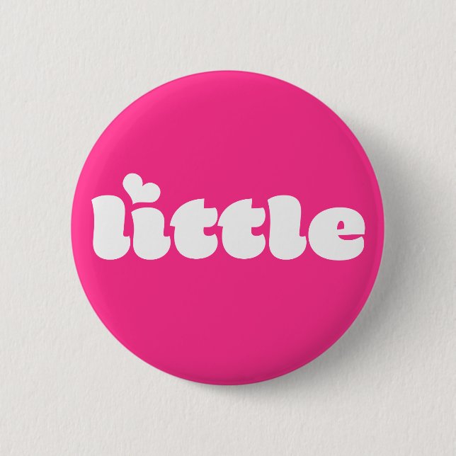Retro Schriftart Big Little Studentinnenverbindung Button (Vorderseite)