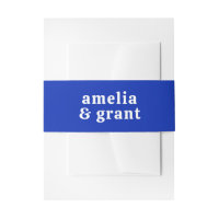 Retro Schriftart Royal Blue Modern Wedding