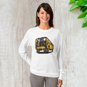 Retro-Schulbus Vintage-Gelb T-Shirt