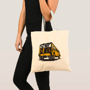 Retro-Schulbus Vintage-Gelb  Tragetasche