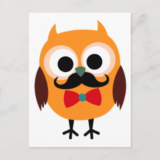 Retro-Schüssel mit Handlebar Mustache Mustache Postkarte