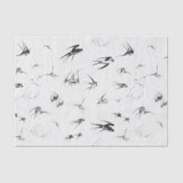 Retro Schwalben-Vogel-Natur-Tier Seidenpapier