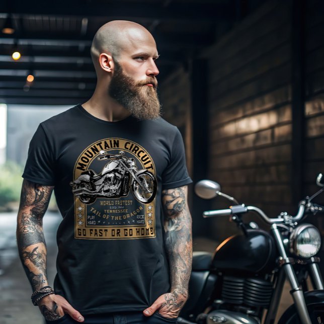 Retro-Schwanz des Dragon-Motorrads T-Shirt (Von Creator hochgeladen)