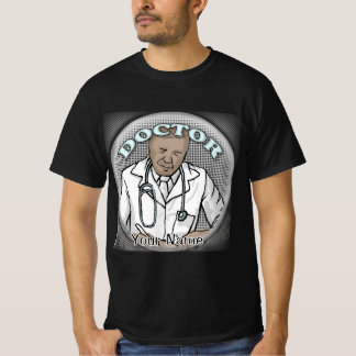 Retro schwarz Männlicher Arzt T-Shirt