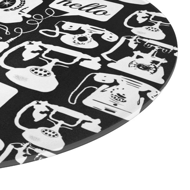 Retro Schwarz oder ein beliebiges Farb- und Weißte Schneidebrett (Ecke)