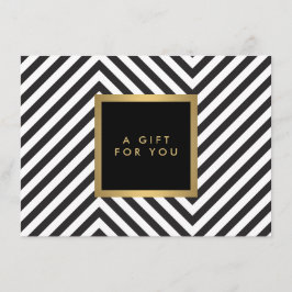 Retro Schwarz und Weiß Muster Glam Gold Geschenkta