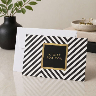 Retro Schwarz und Weiß Muster Glam Gold Geschenkta