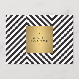 Retro Schwarz und Weiß Muster Gold Name Geschenkta