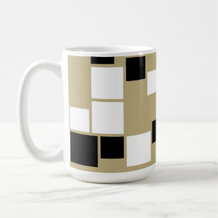 Retro Schwarz und Weiß Muster Nahtlose Kunst - Tas Tasse