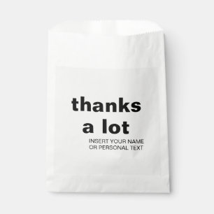 Retro Schwarz-Weiß-Dankeschön-Stil Geschenktütchen