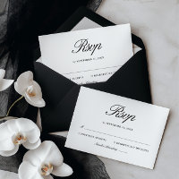 Retro Schwarz-Weiß Elegante Hochzeit