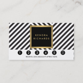 Retro Schwarz/Weiß-Muster-Treuekarte Treuekarte