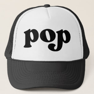 Retro Schwarz-Weiß Opa amerikanischer Pop Truckerkappe
