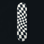 Retro Schwarz-Weiß-Pastelltafel Skateboard<br><div class="desc">Perfektes Kissen mit schachbrettgedeckten Kissen in Pastellfarben, voll mit tollen Vibes. Moderne Schachbretter in Schwarz-weißer Farbe. Dieses schöne Retro psychedelische Design bringt Sie ins Wunderland. Verwarfte Karos in Pastellfarben. wirbelnd und wirbelnd, Drehung-Karo, karierte Muster</div>
